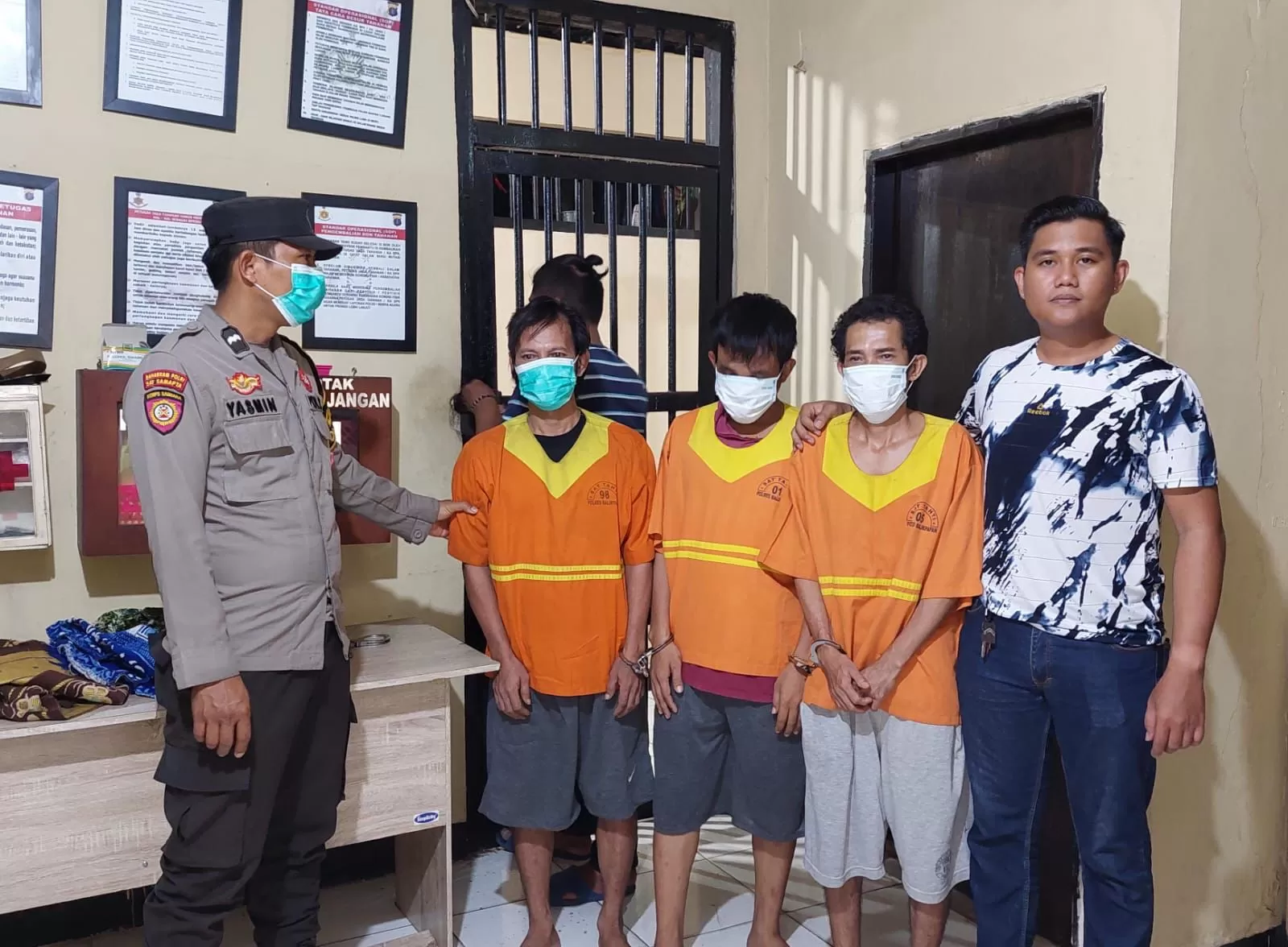 Polisi menangkap 3 dari 5 pelaku percobaan pencurian sarang walet di Graha Indah, Balikpapan Utara (dok: prokal)