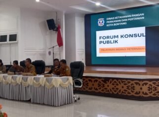 Kepala Bidang Peternakan DKP3 Kota Bontang, drh. Riyono saat menjadi narasumber pada kegiatan Forum Konsultasi Publik, (Dok.Ay)